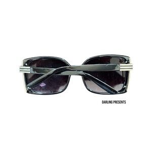 Square Frame Silver Accents Sunglasses Women Color Black